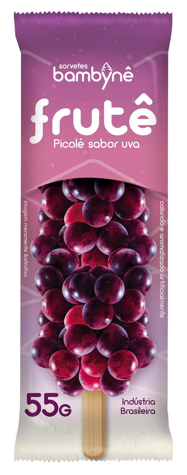 Foto da Variação Picolé de fruta sabor Uva - 55g